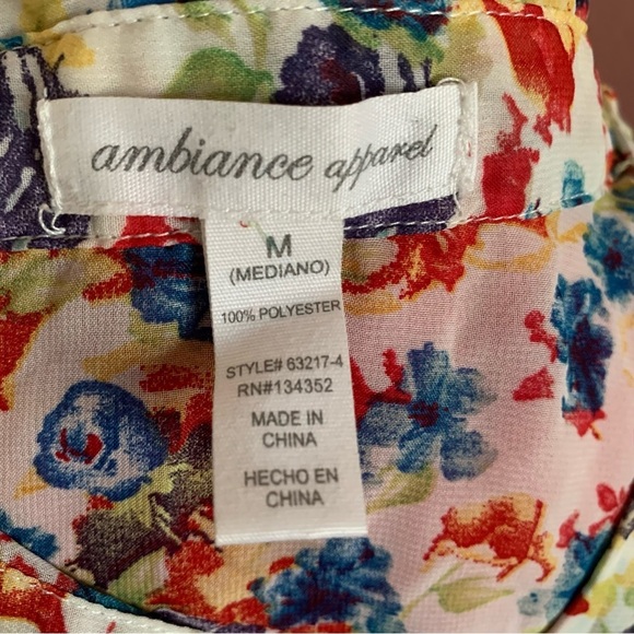 👗Bright chiffon sleeveless women’s blouse, size M, EUC - Picture 5 of 6